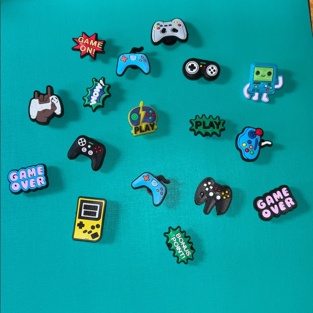 Colorful Gaming Themed Shoe Charms
